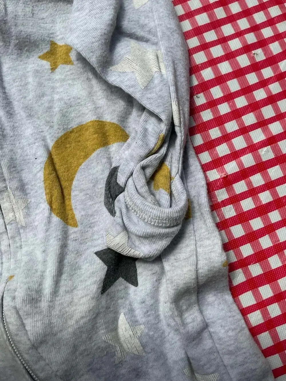 Old Navy Baby Moon and Stars Pattern Zip-Front Footed Pajamas